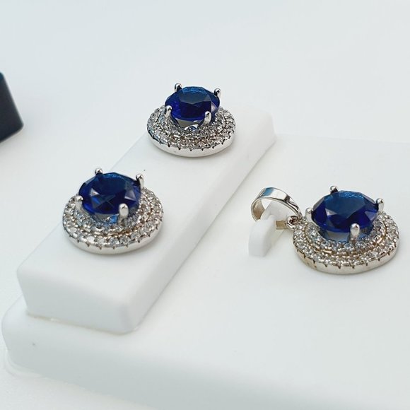 "925 Sterling Silver Cubic Zircon Jewelry Set, UU1P7A7037 - Picture 8 of 8